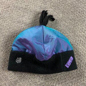 Vintage Bula US Ski Team Fluorescent Beanie Hat Toque Fleece Lined Made USA